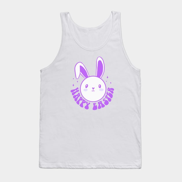 Happy Easter a cool groovy Easter Bunny design Tank Top by Yarafantasyart